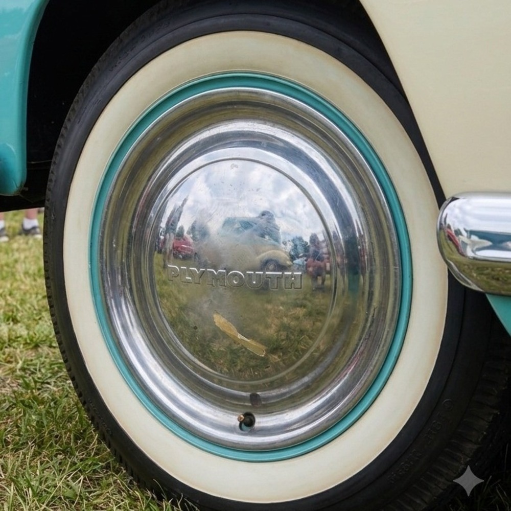 Vintage Plymouth Chrome Hubcap 14.5 Inch Metal Wheel Cover Center Cap FLAWS